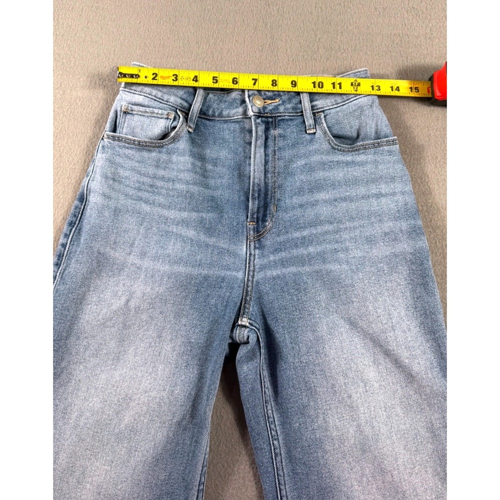 Hollister Dad Jeans Ultra High Rise Light Wash Straight Leg W25 L31 Casual - Picture 8 of 12